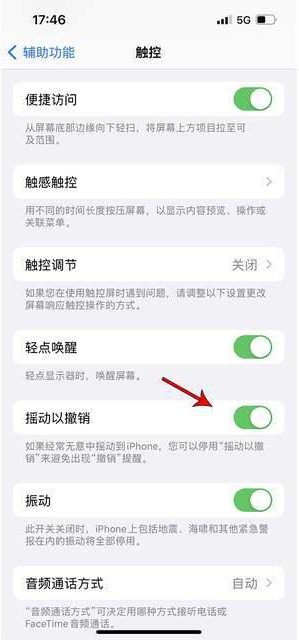 光坡镇苹果手机维修分享iPhone手机如何设置摇一摇删除文字 